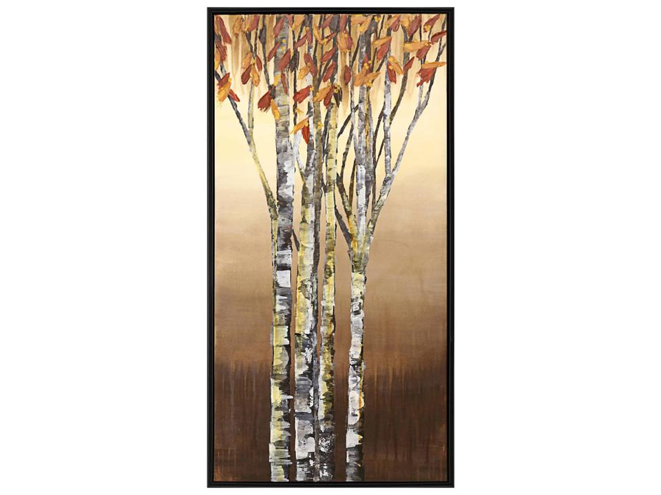 Wind In The Trees I Canvas Wall Art with Black Floater Frame