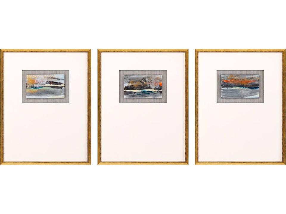 Broken Landscape I Framed Art Set of 3
