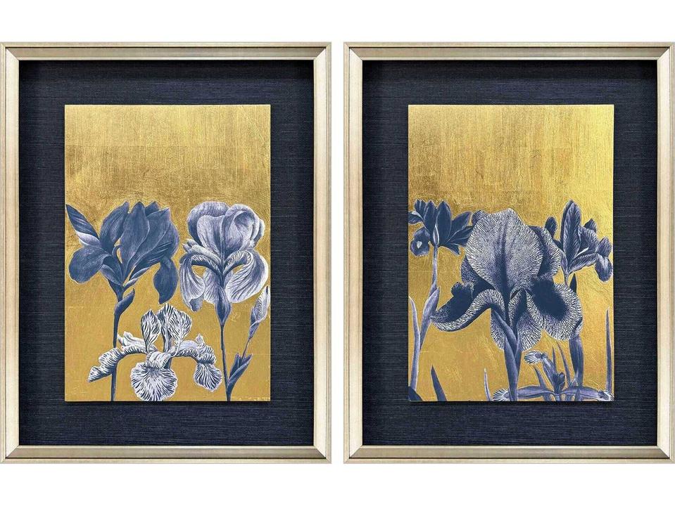 Blue Iris II Set of 2 Framed Art Prints