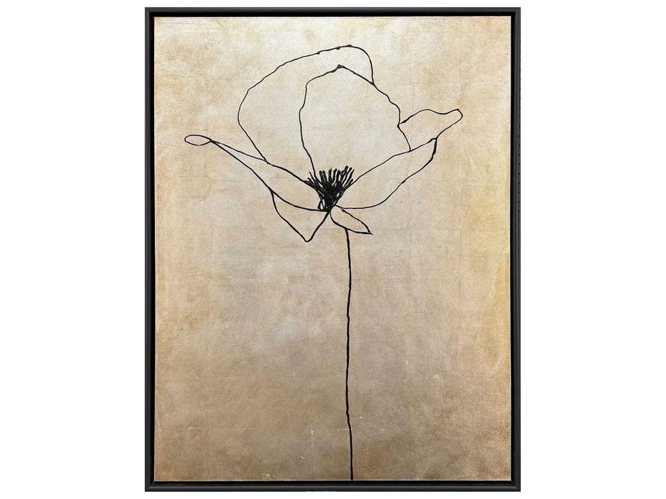Florals Silver Poppies-II Canvas Wall Art by Susan Adamson-Ray