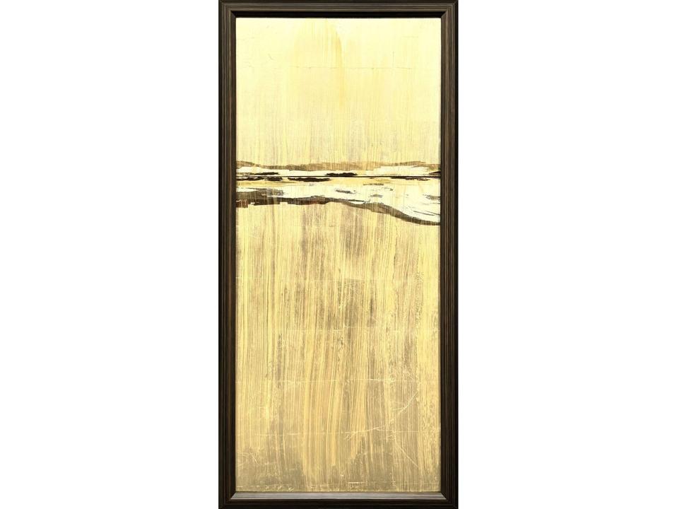 Golden Sunrise I Wall Art with Dark Antique Bronze Frame