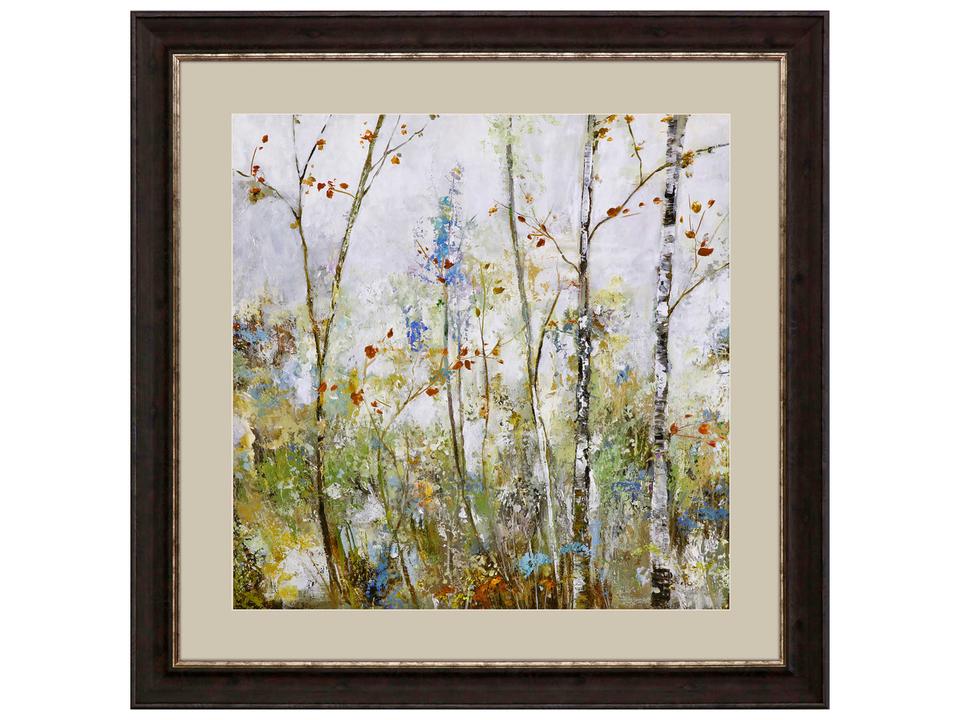 Birch Forest Green Birch Forest-I Framed Wall Art