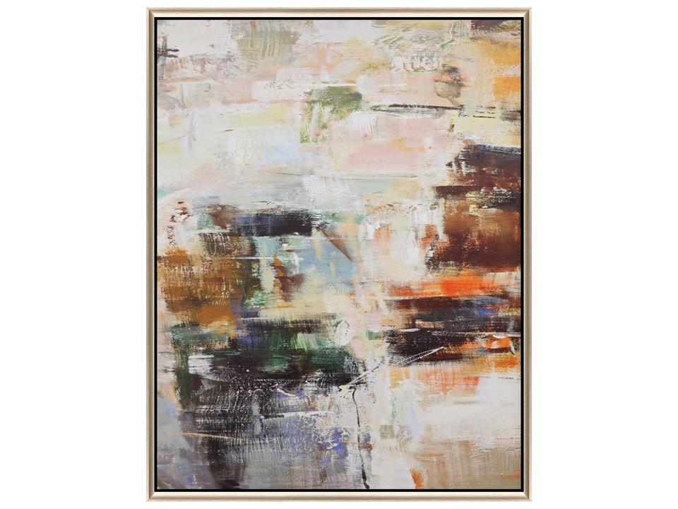 Sedona I Abstract Canvas Wall Art with Floater Frame