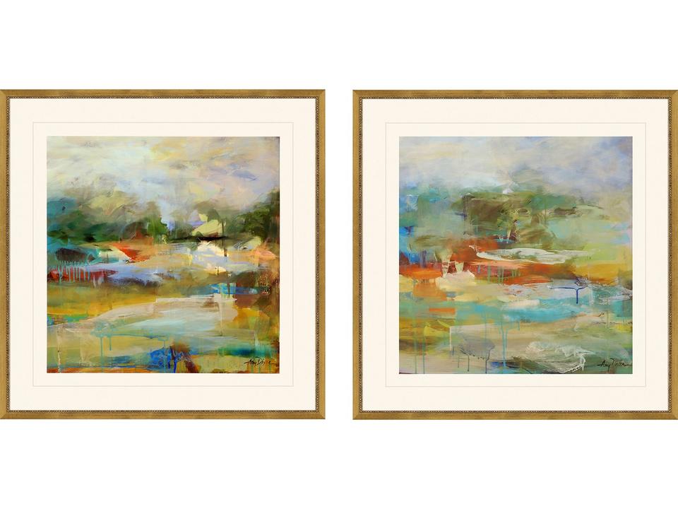 Waterside Mist Framed Art Set of 2