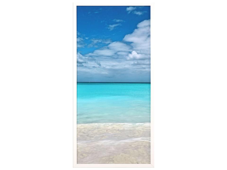Come Sea Me II Canvas Wall Art with White Wood Frame
