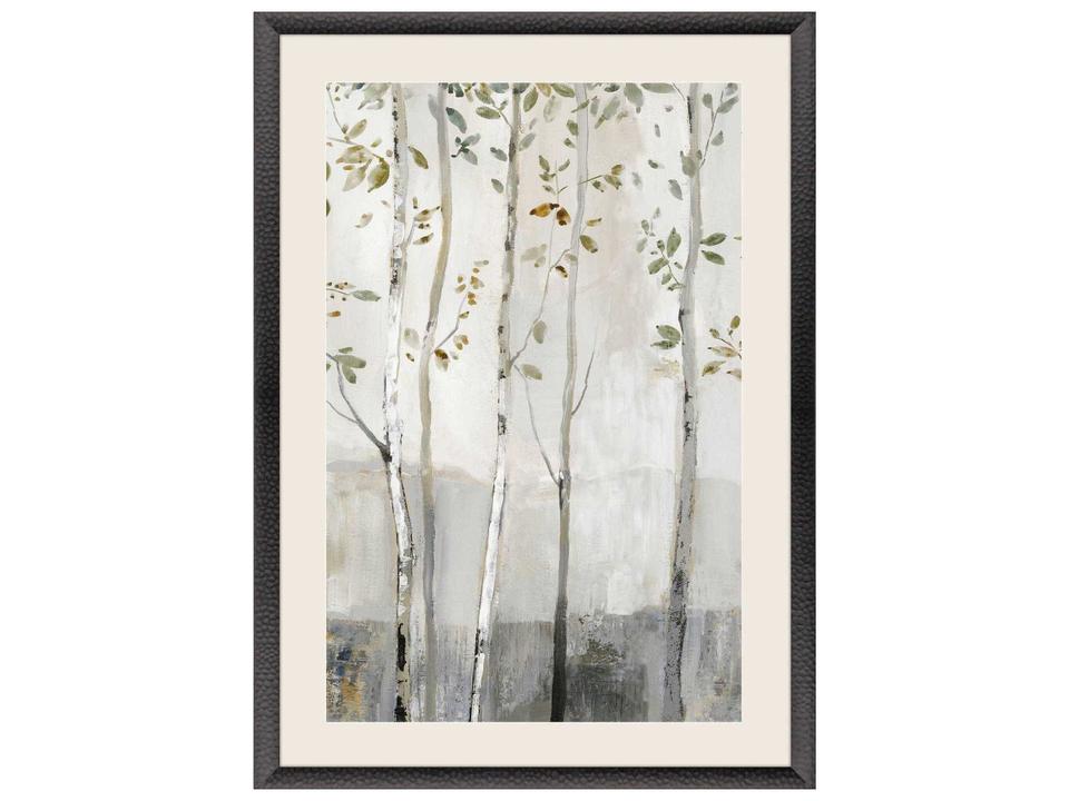 Blue Birch Serenade II Framed Art with Glass Front and Matte Black Frame