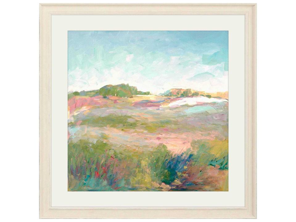 Landscapes Ridgeline Wall Art Pastel Transitional Giclee Distressed Ivory Frame