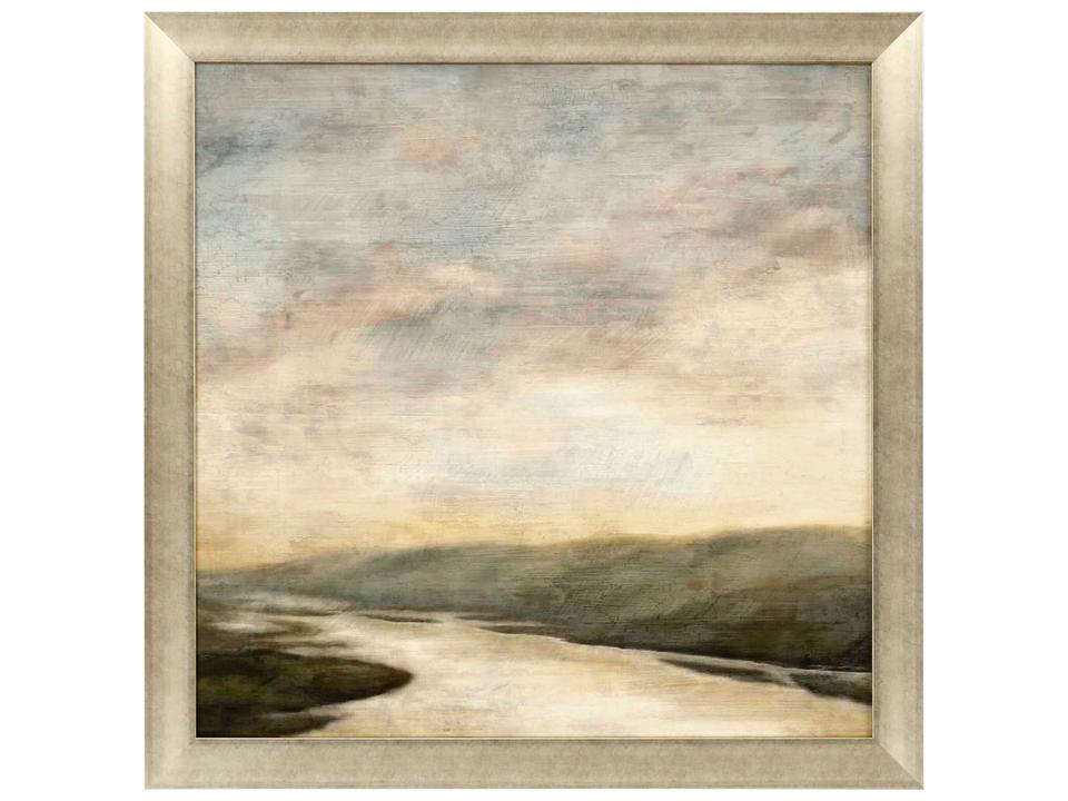 Waterside Hudson Wall Art with Champagne Gold Frame