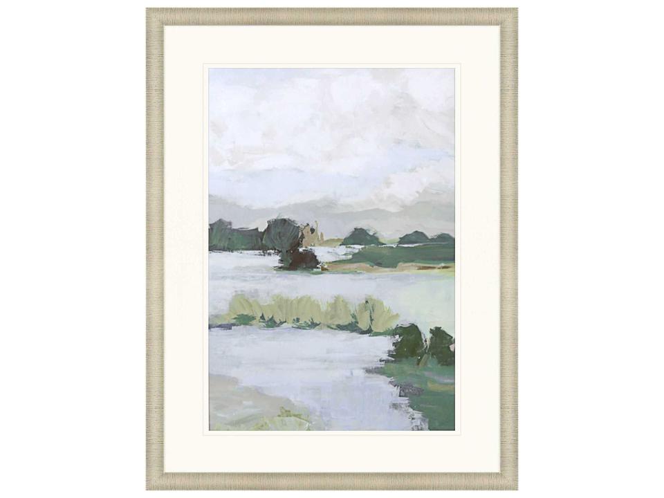Here Comes the Sun-II Framed Wall Art with Champagne Gold Frame