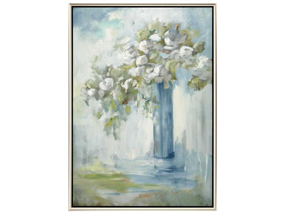 Standing Tall Canvas Wall Art with Warm Silver Floater Frame