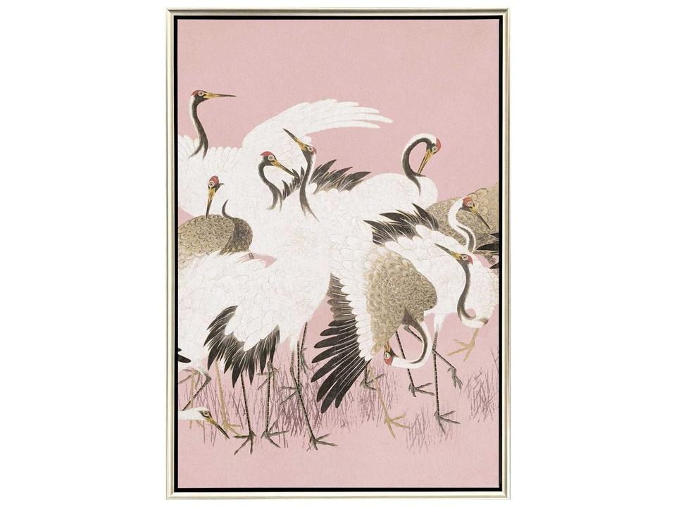 Animals Curious Cranes Pinna Giclee Canvas Wall Art