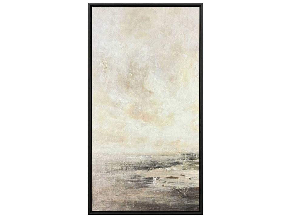 Landscapes Tender Skies-I Canvas Wall Art with Black Floater Frame