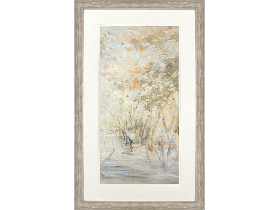 Illuminated Landscape III Framed Art in Distressed Silver