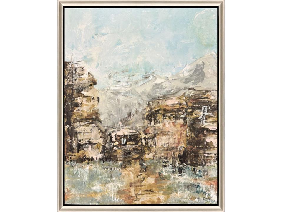 Rocky Reflections Journey Framed Canvas Wall Art