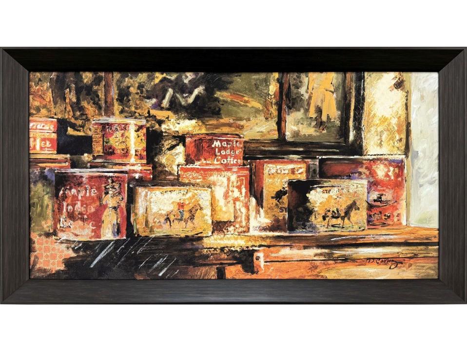General Store II Canvas Wall Art with Dark Wood Frame