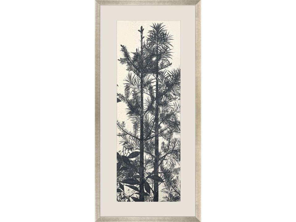 Forest Vista II Framed Art with Antique Silver Leaf Frame