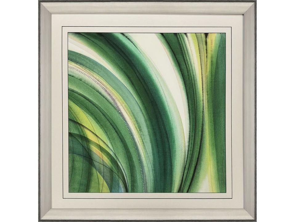 Viridian 4 Framed Art Modern Contemporary Abstract Decor