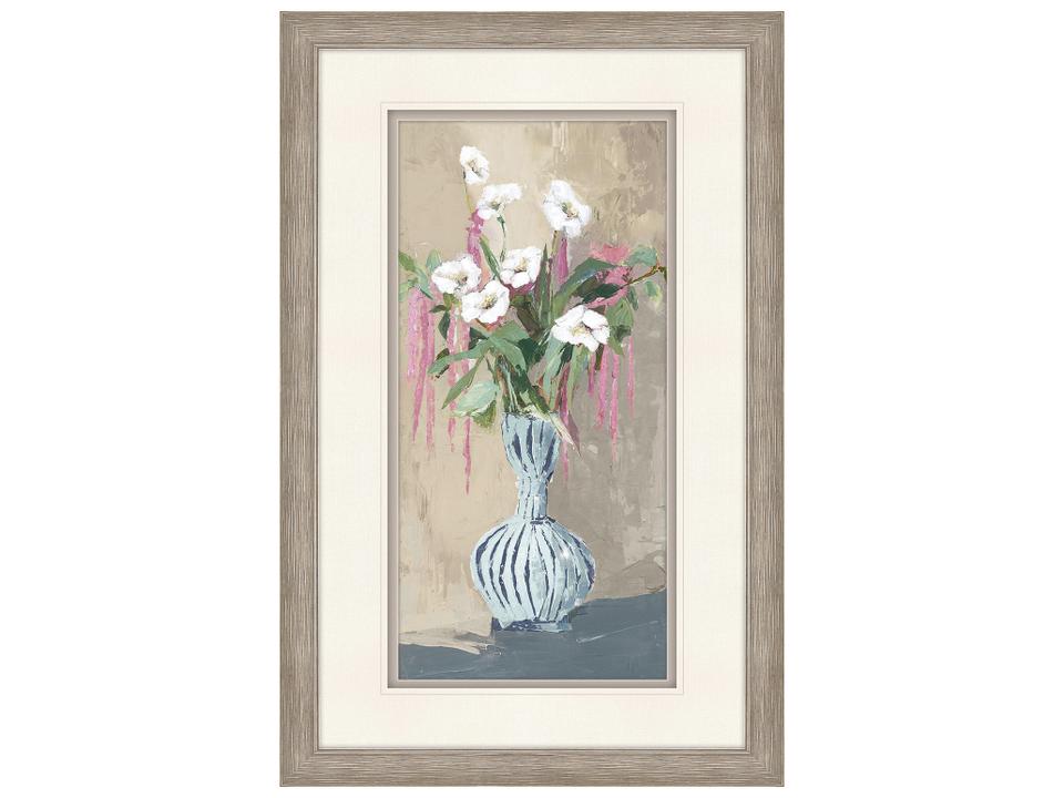 Elegance Unfolded II Framed Art with Distressed Silver Frame