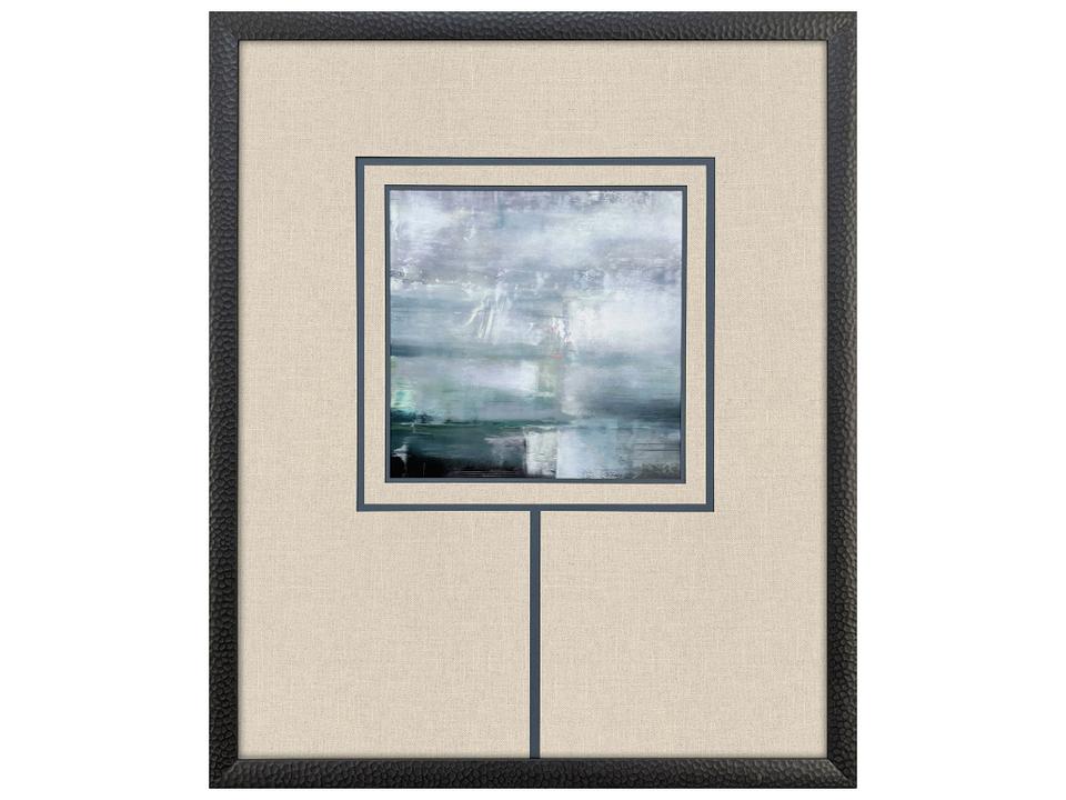 Sanctuary Bay I Framed Art Ocean Abstract with Espresso Frame