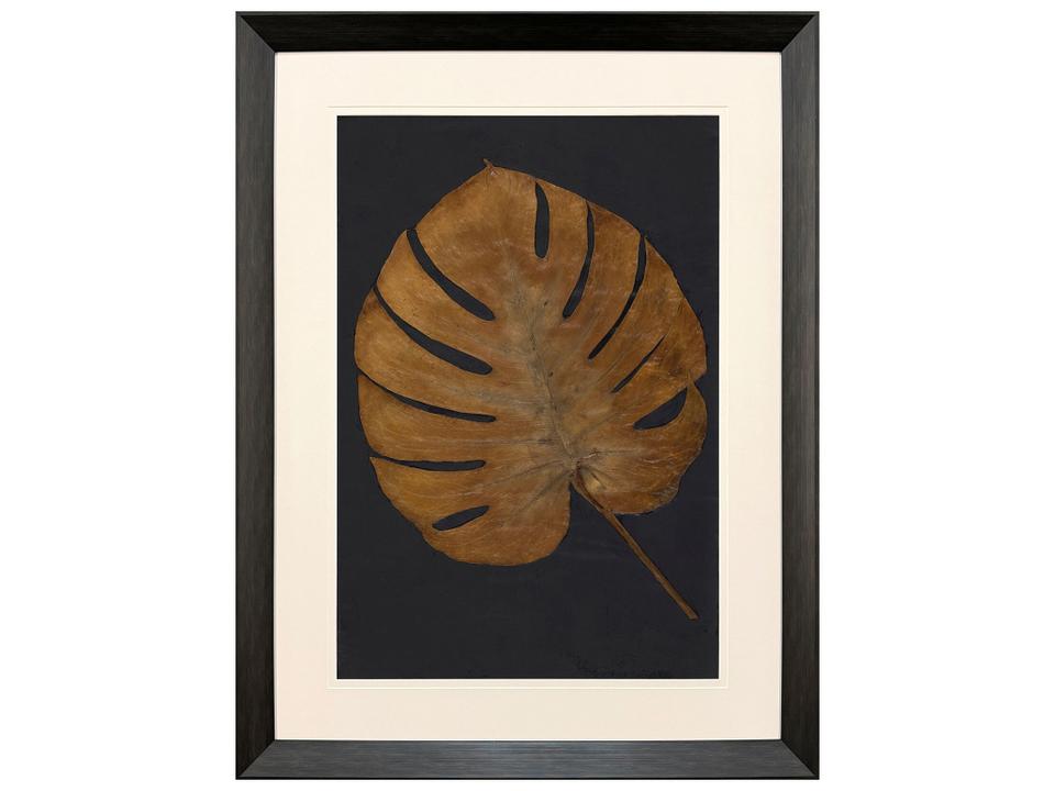 Gold Monstera I Framed Art by Malanta Knowles