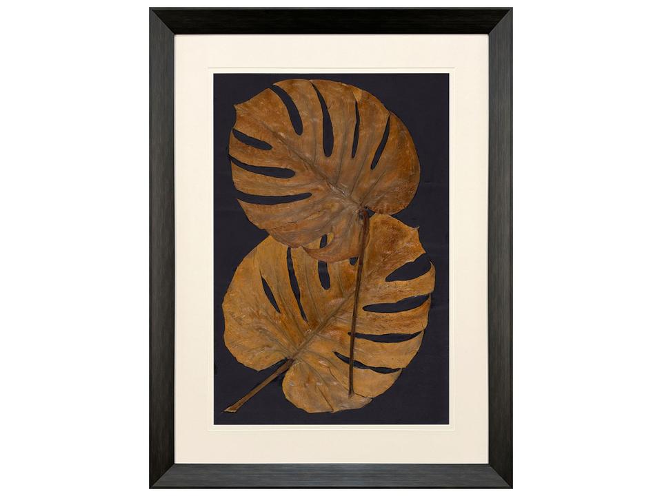 Gold Monstera II Framed Wall Art