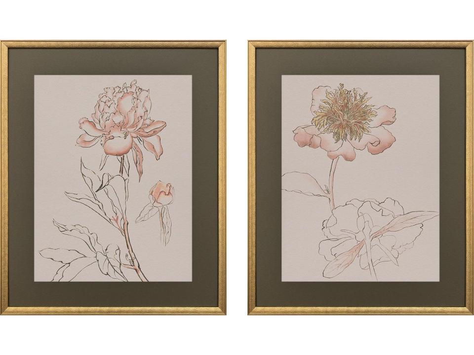 Delicate I Sketch Painting Set of 2