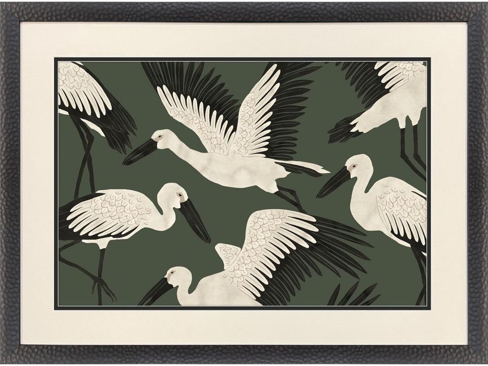 Stork Storm Soar Canvas Wall Art
