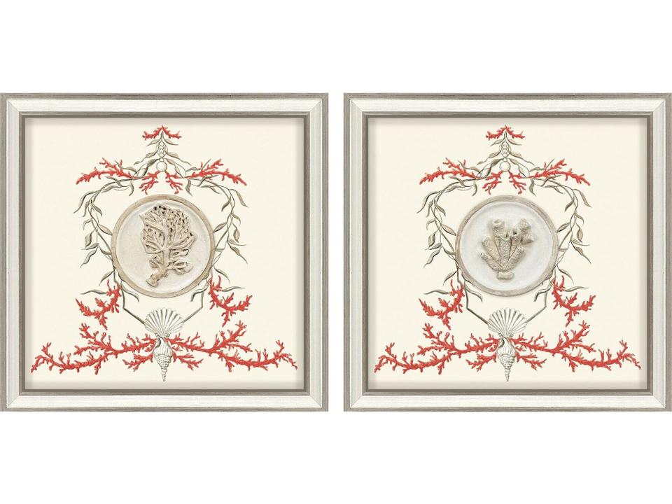 Coral Elegance I Painting Set of 2