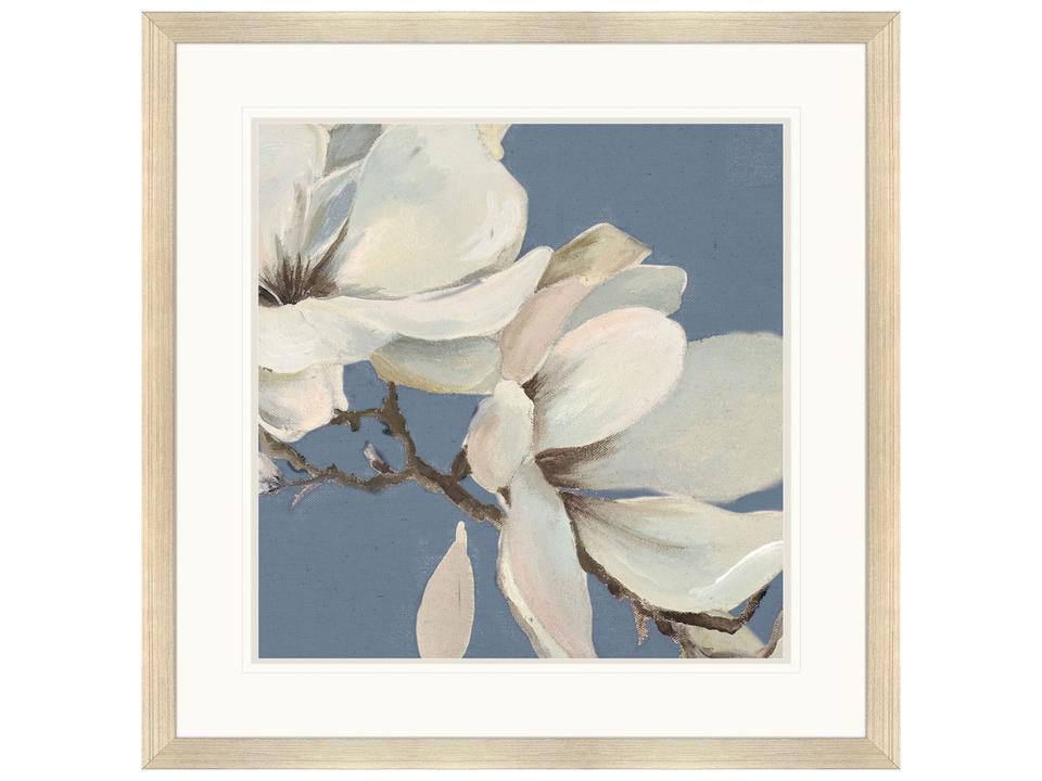 Magnolia On Blue II Painting