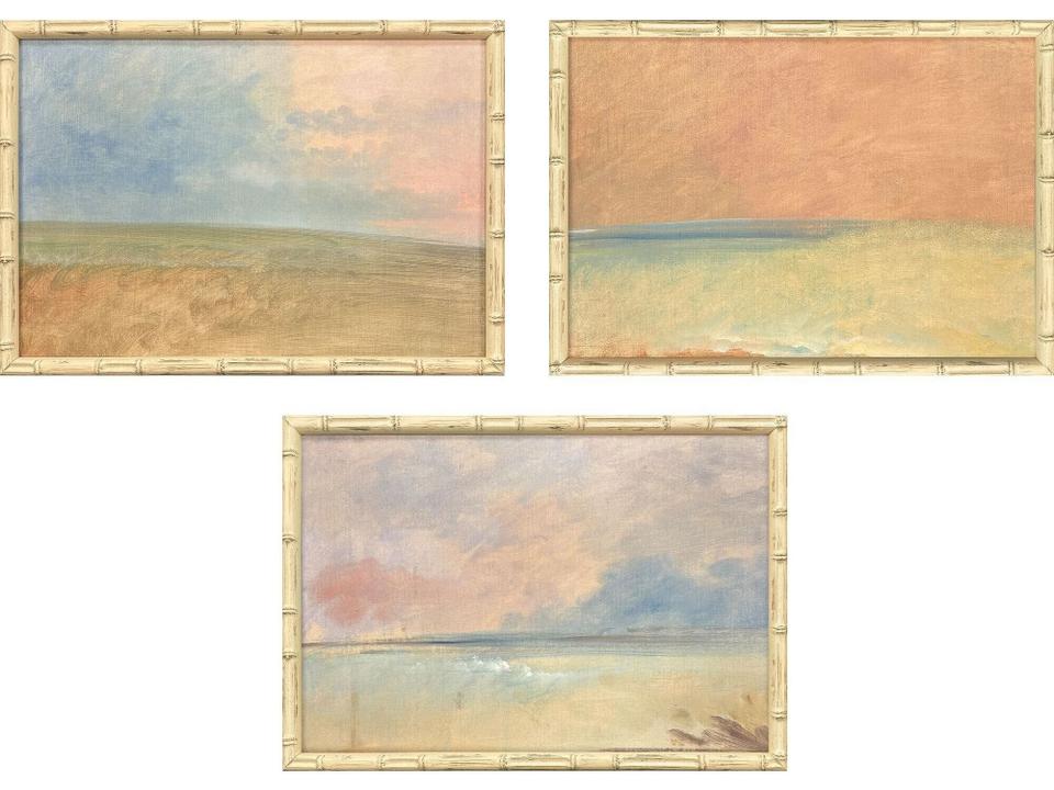 Serene Horizon I Canvas Wall Art Set of 3