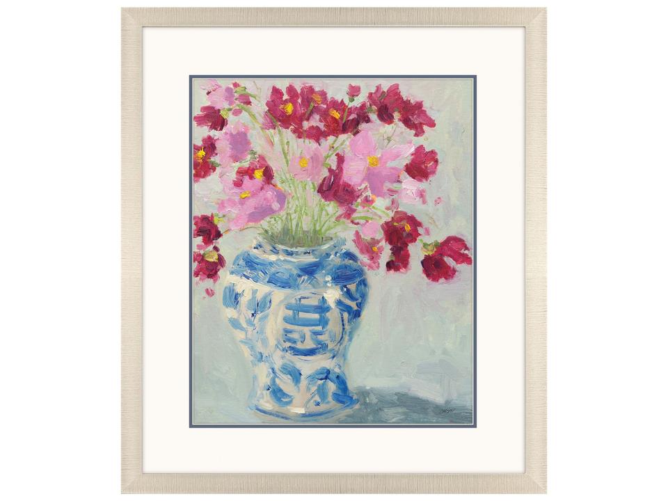 Cosmos In Chinoserie I Framed Art