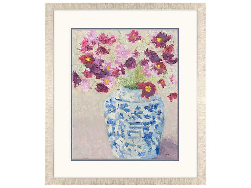 Cosmos In Chinoserie II Framed Art