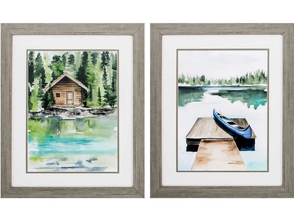 Waterside Lake Views Wall Art Set of 2