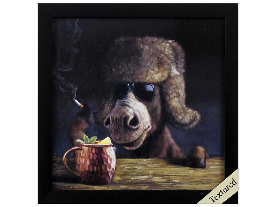 Animals Moscow Mule Framed Wall Art with Textured Acrylic Overlay
