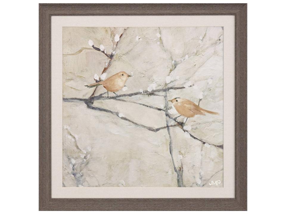 Budding Willow I Framed Art in Wood Tone Finish