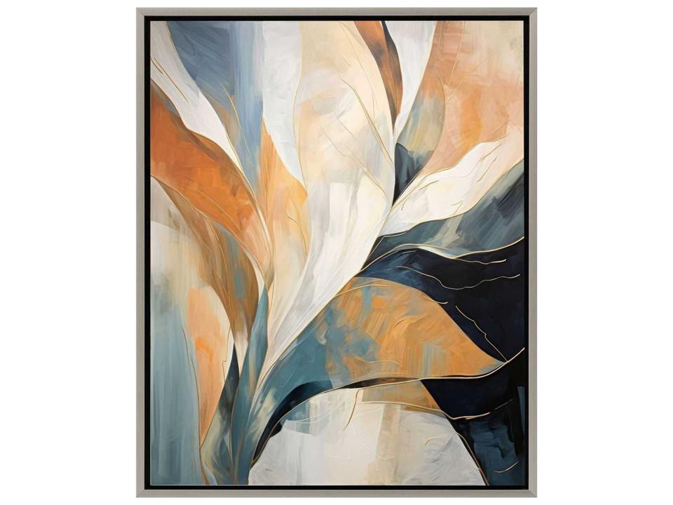 Orlov Rhythms of Flow I Giclee Canvas Wall Art with Silver Frame