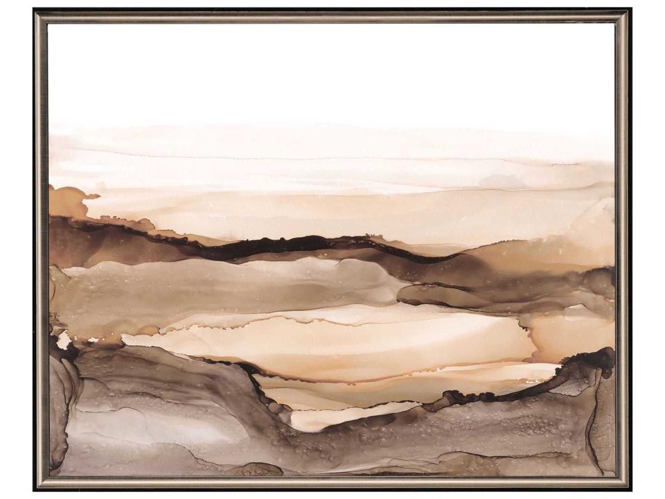 Neutralscape-II Framed Wall Art by Paschke with Glitz Accents