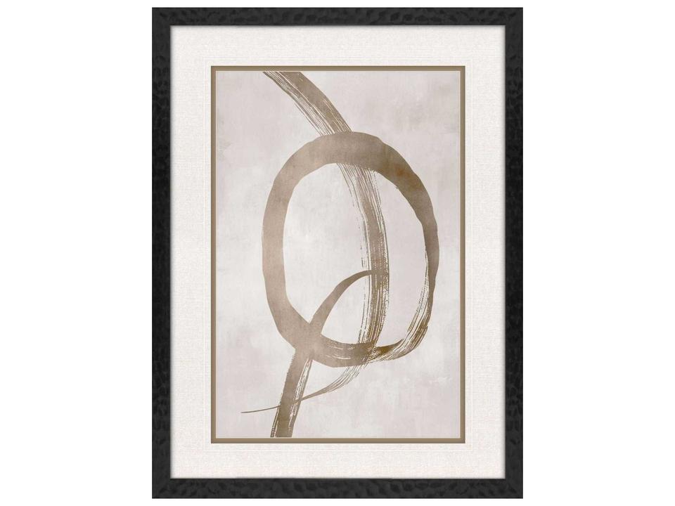 Twisting Paths Abstract Framed Wall Art with Metallic Accents