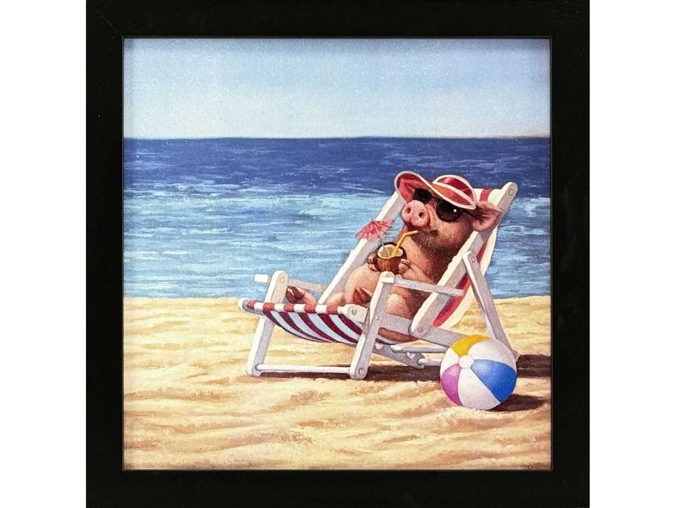Animals Hello Sunshine Framed Wall Art with Hand Applied Gel Finish