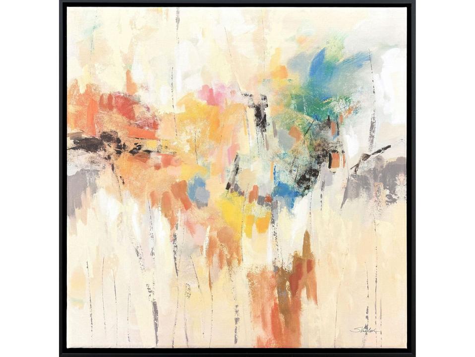 Merry Go Round Abstract Canvas Wall Art with Floater Frame