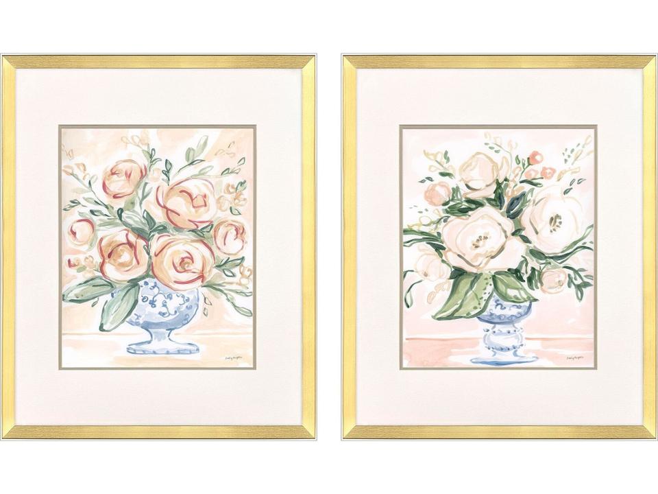 Pastel Florals I Painting Set of 2
