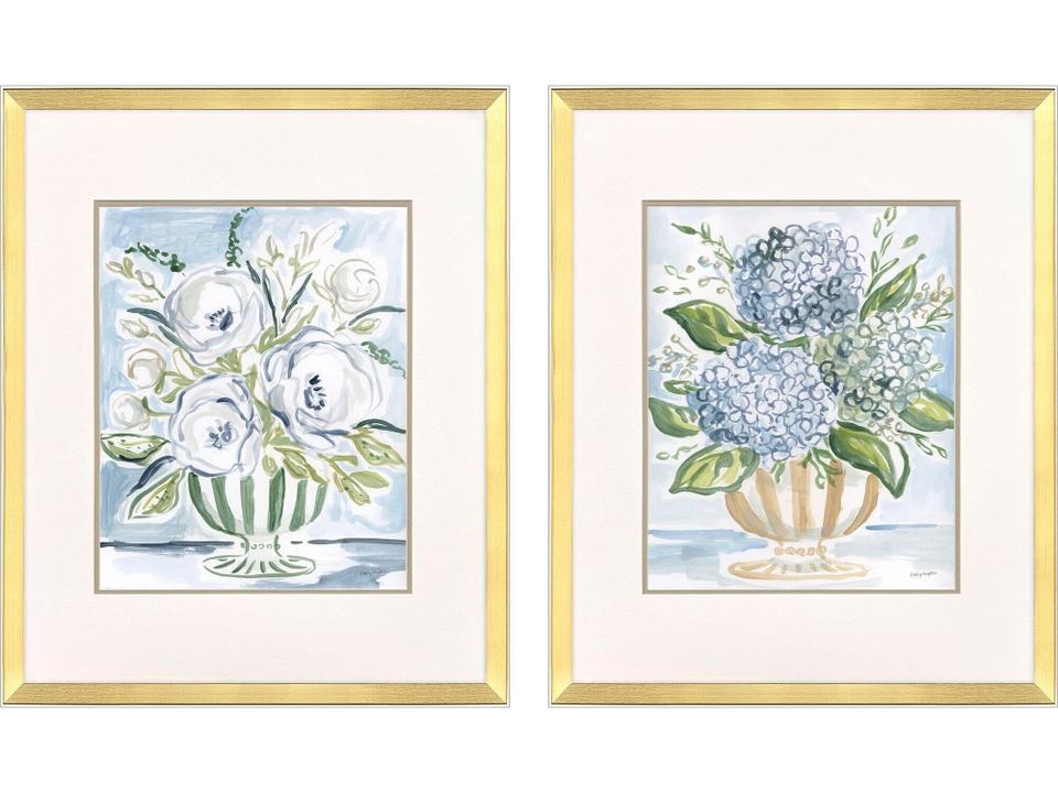 Pastel Florals II Painting Set of 2