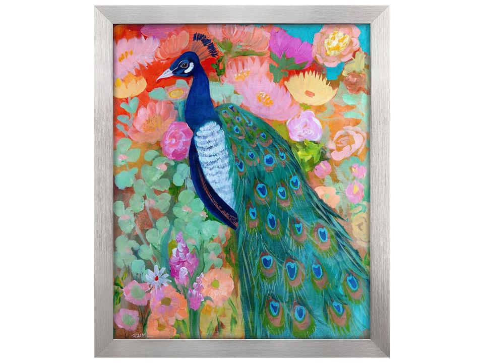 Floral Peacock II Non Glass Canvas Wall Art