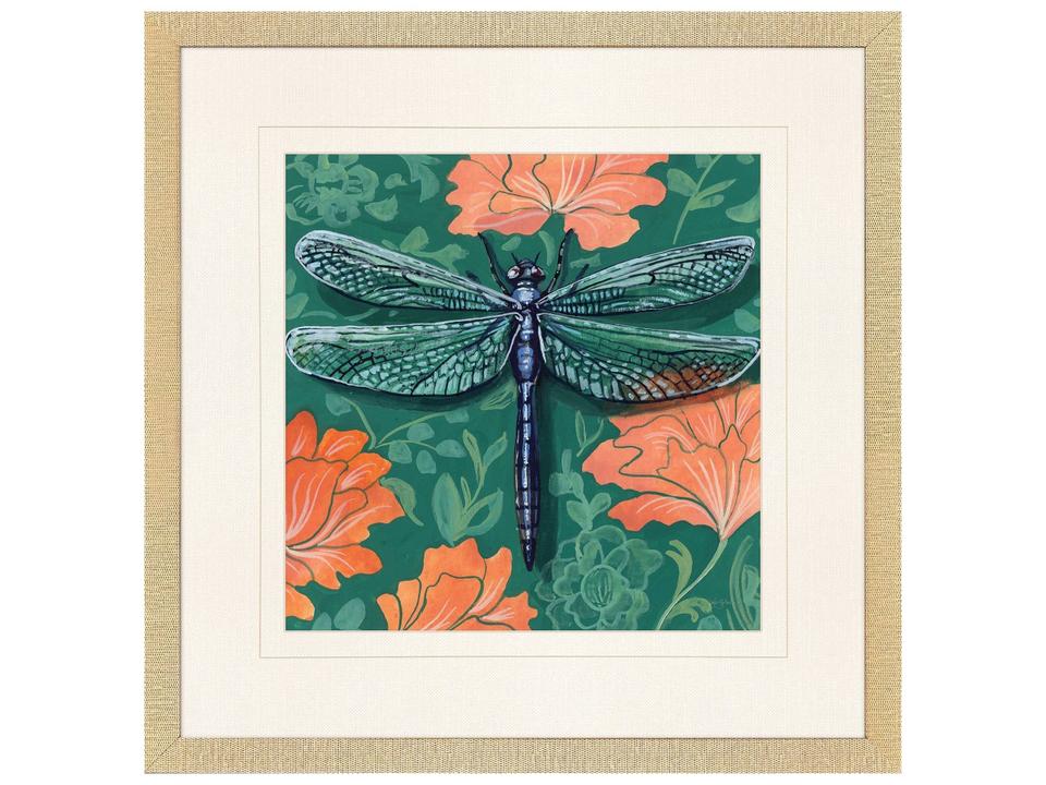 Dragonfly on Wall Painting