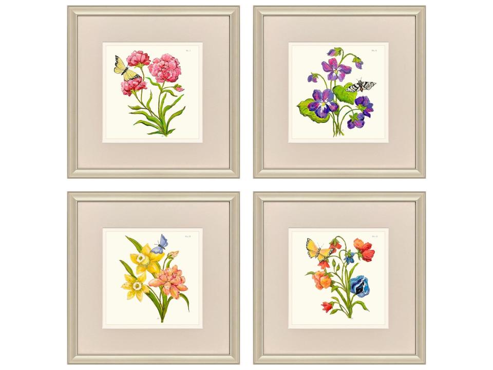 Fleur Melange I Painting Set of 4