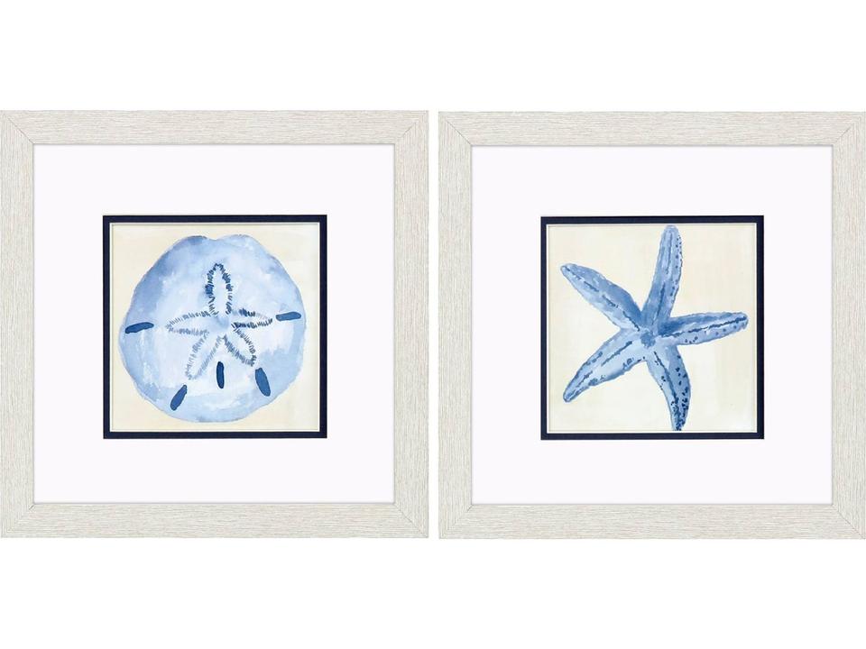 Coastal Watercolor A Framed Art Set of 2