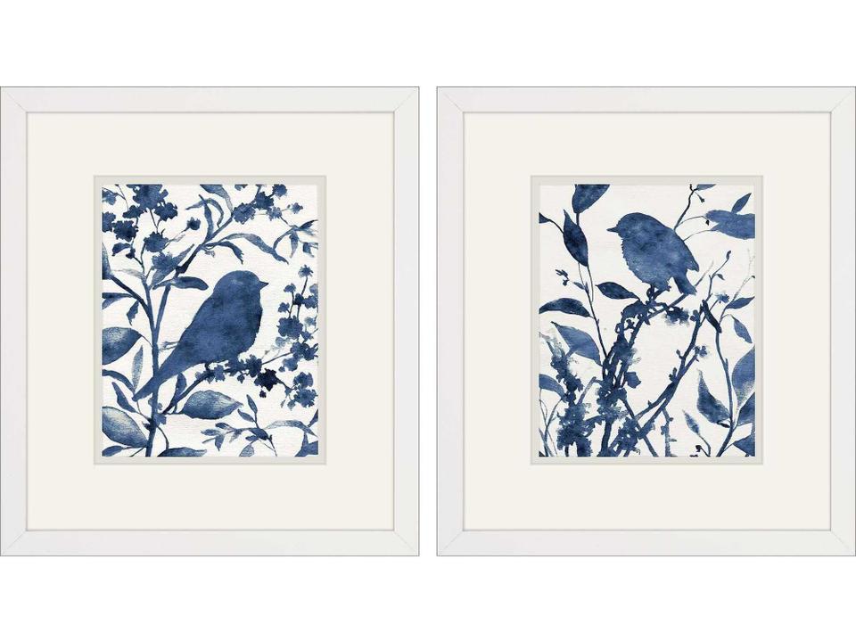 Bluebird Silhouette Wall Art Set of 2