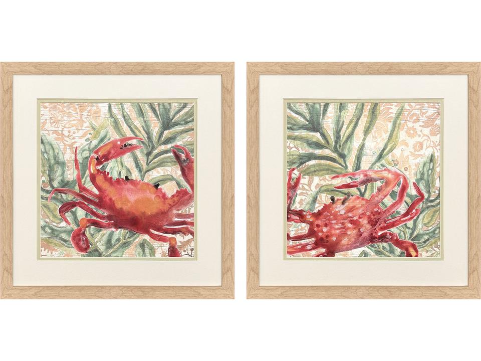 Crabby Crab Framed Art - Set of 2
