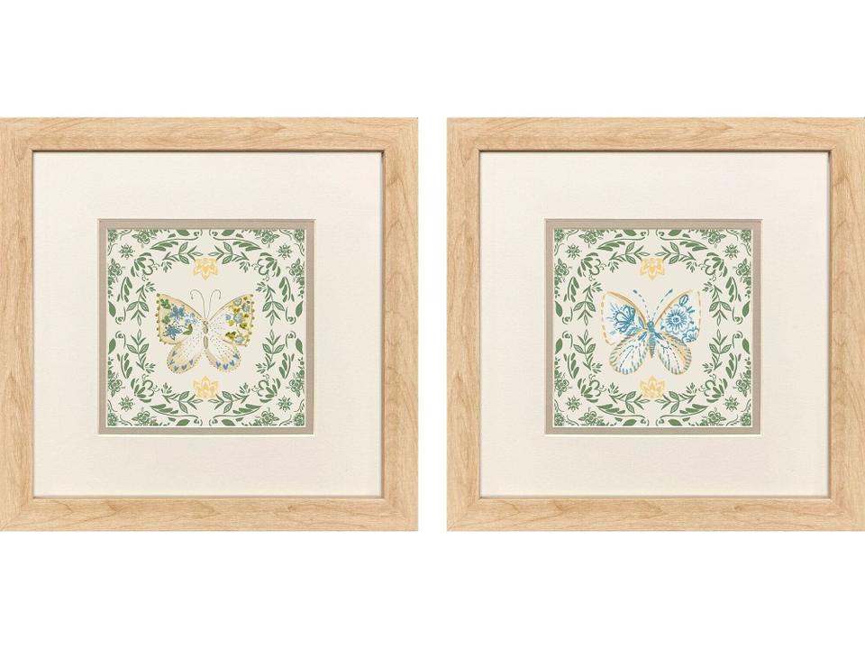 Ornate Butterfly I Painting Set of 2
