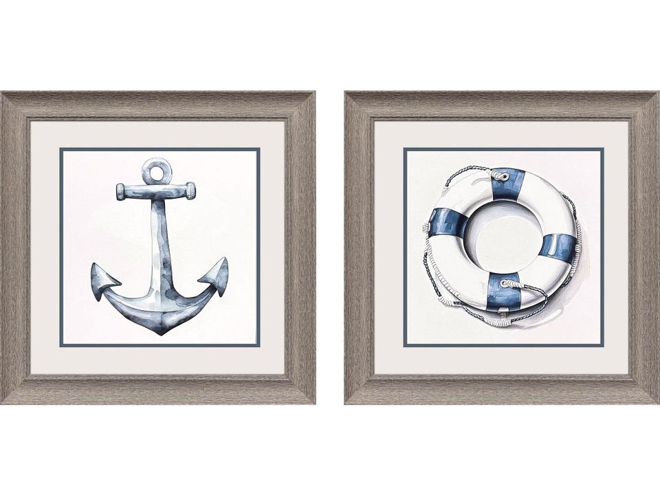 Blue Waterways Painting Set of 2